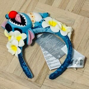 Disney - Stitch headband with Plumeria, Blue Sequins, Brand New with Tags!